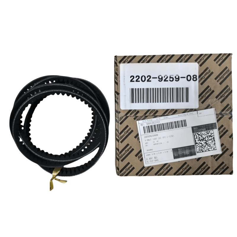 2202925908 ATLAS COPCO V-BELT (Itakda ang 2x) ​​XPZ L = 1250 AC para sa Oil Injected Screw Compressor Orihinal