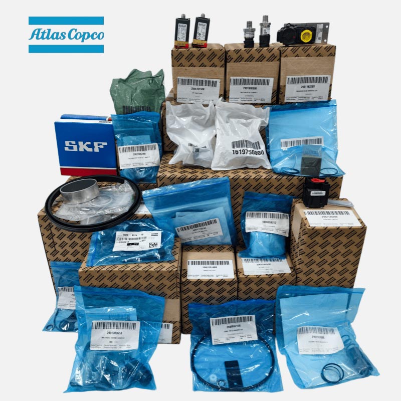 Atlas Copco Air Compressor Spare Parts Original Oil Filter Air Filter Pressure Sensor Solenoid Valve Filter Valve Service Kit
