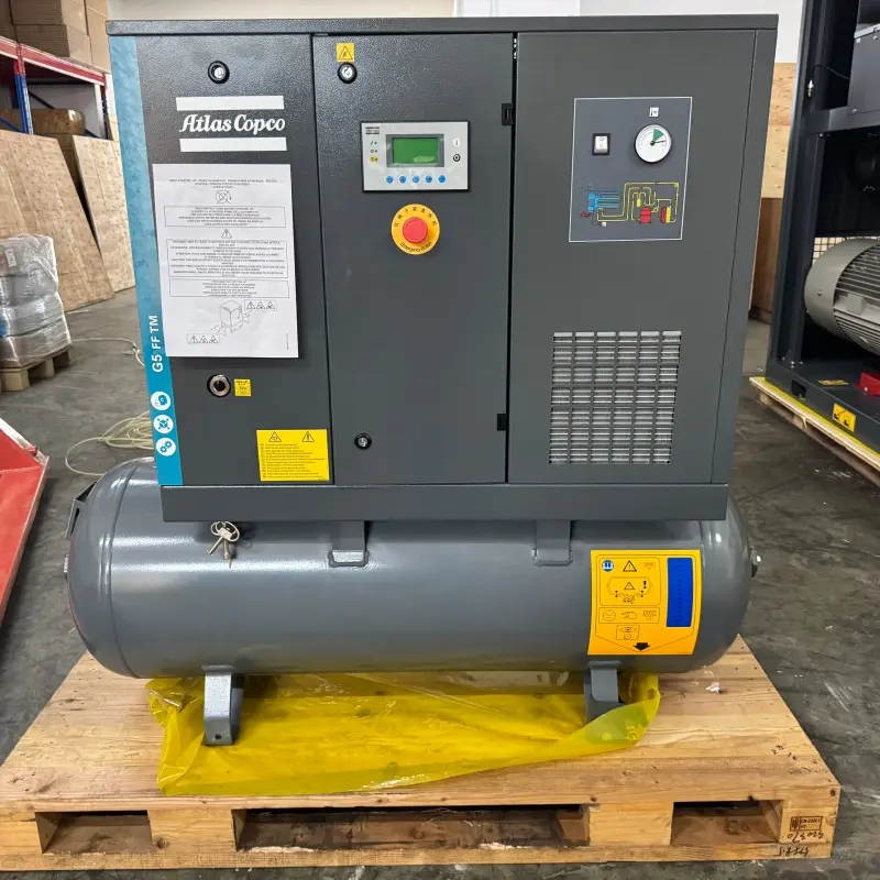 Atlas Copco G5 FF Oil Injected Screw Compressor 5.5 kW 7.5 HP Integrated Dryer Genuine