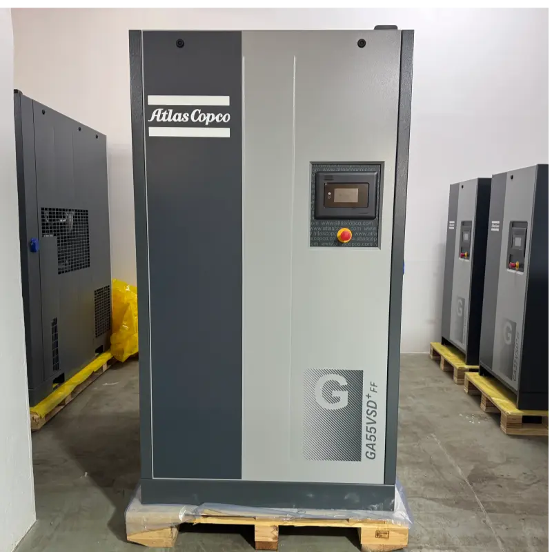 Atlas Copco GA55VSD+FF 55kW 75HP Oil Injected Screw Air Compressor Original Para sa Pang-industriya