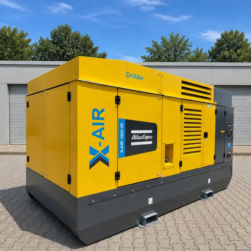 Atlas Copco X-Air 1300 35 Malaking Mobile Diesel Compressor 412kW 35Bar Drilling Genuine